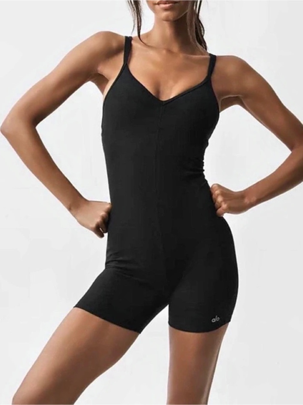Like New Alo Black Romper XS